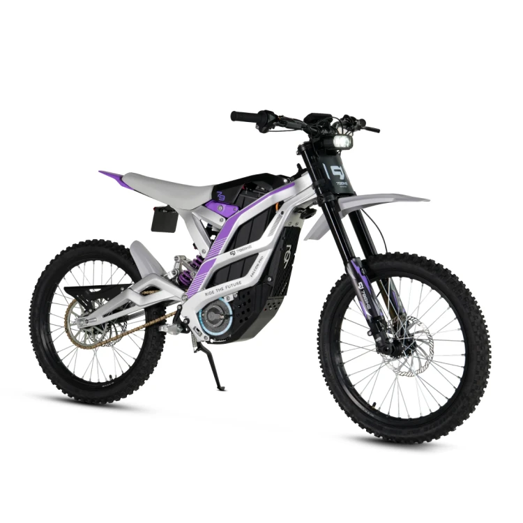 Cross elektryczny 79BIKE Falcon PRO OFF-ROAD - fioletowy - srebrna  rama